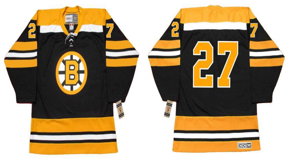 2019 Men Boston Bruins 27 No name Black CCM NHL jerseys